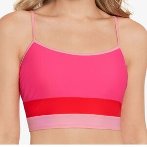 NWT Salt + Cove Juniors' Colorblocked Longline Bikini Top